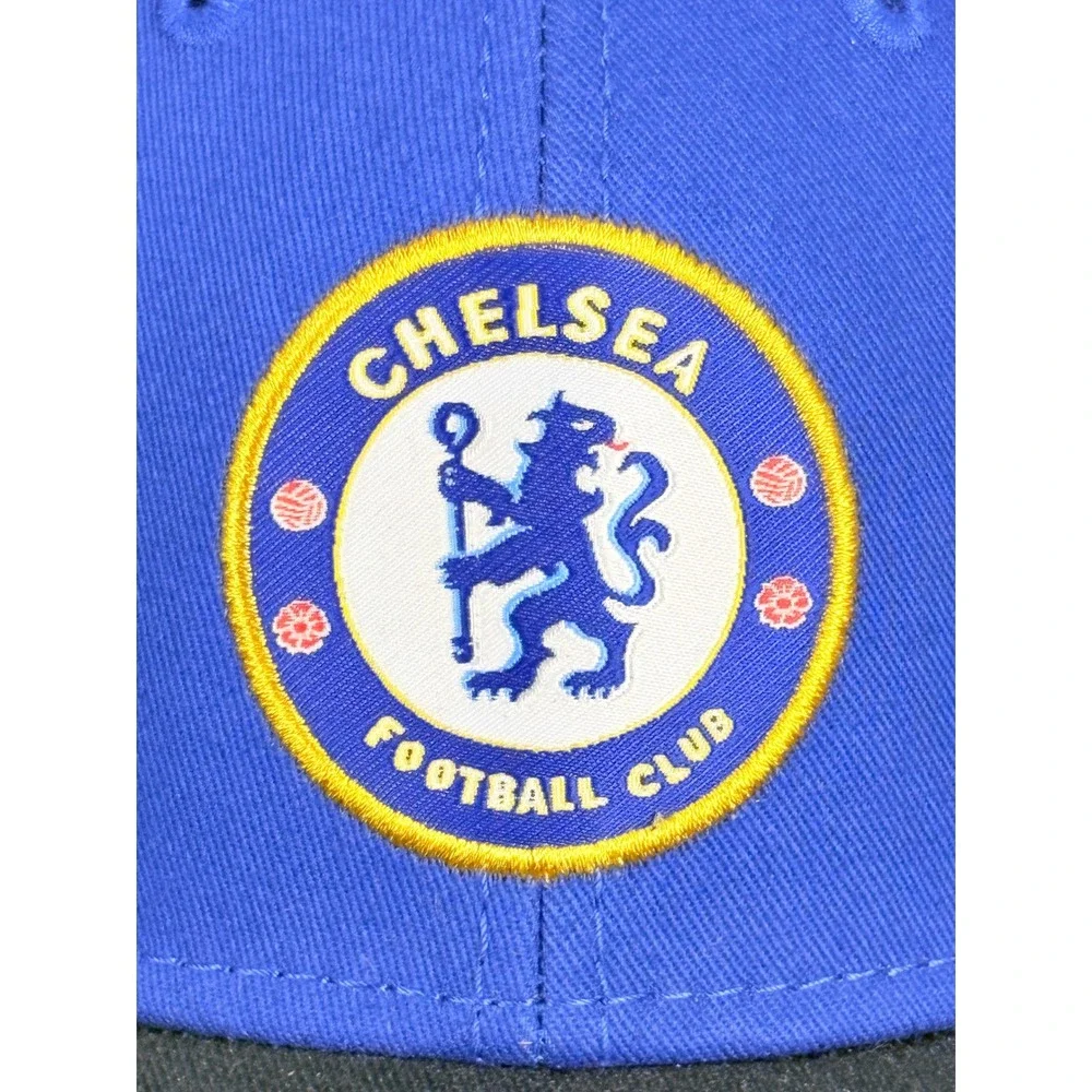 Chelsea FC Official Snapback Hat Junior Blue Black Embroidered Crest Soccer Cap